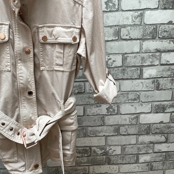 Light Pink Belted Utility Jacket from White House Black Market - Picture 6 of 10